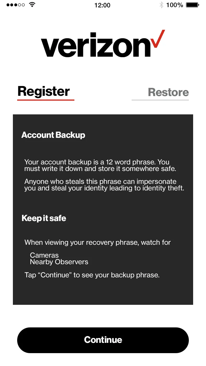 Verizon ID Wallet Credentials